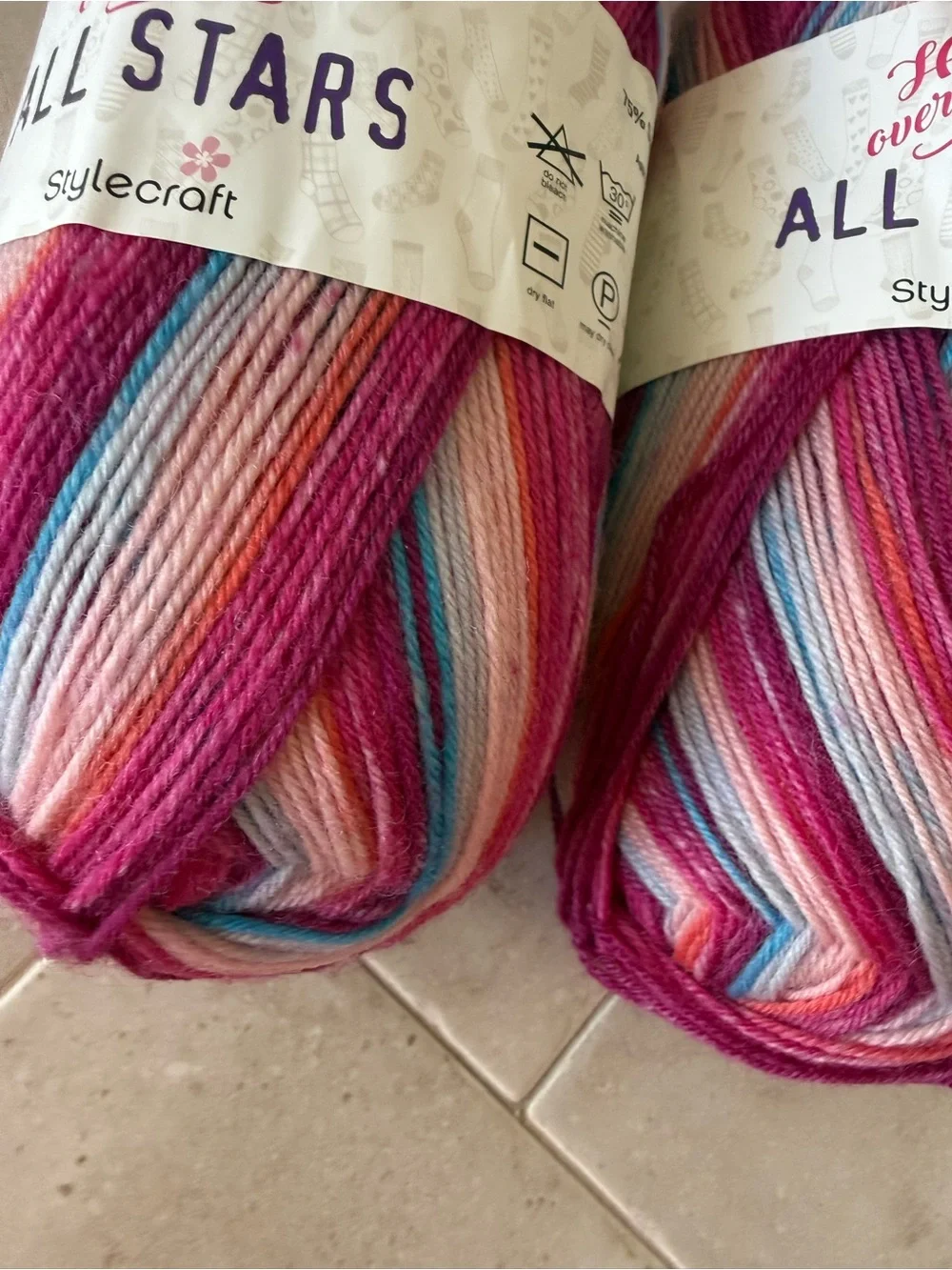 Head Over Heels All Stars Multicolor Yarn - Pink Mix - Splash